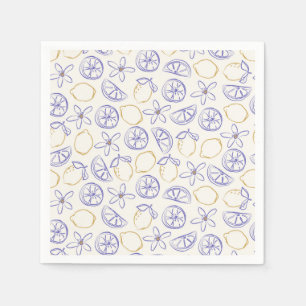Guardanapo De Papel Lemon Doodle Pattern Napkins