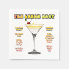 Guardanapo De Papel LEMON DROP MARTINI Cocktail Recebe Arte