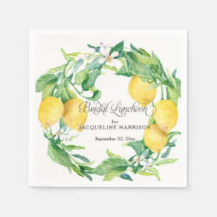 Guardanapo De Papel Lemon Greenery Branco, Terra Floral Branca