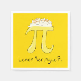 Guardanapo De Papel Lemon Meringue Pi Cute Math Pi Day Party Napkins