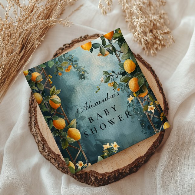 Guardanapo De Papel Lemon Orchard Floral Baby Shower (Criador carregado)
