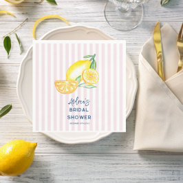 Guardanapo De Papel Lemon Yellow Citrus Bridal Shower 