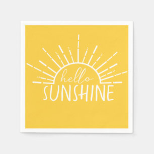 Guardanapo De Papel Lemon Yellow Simple Modern Hello Sunshine