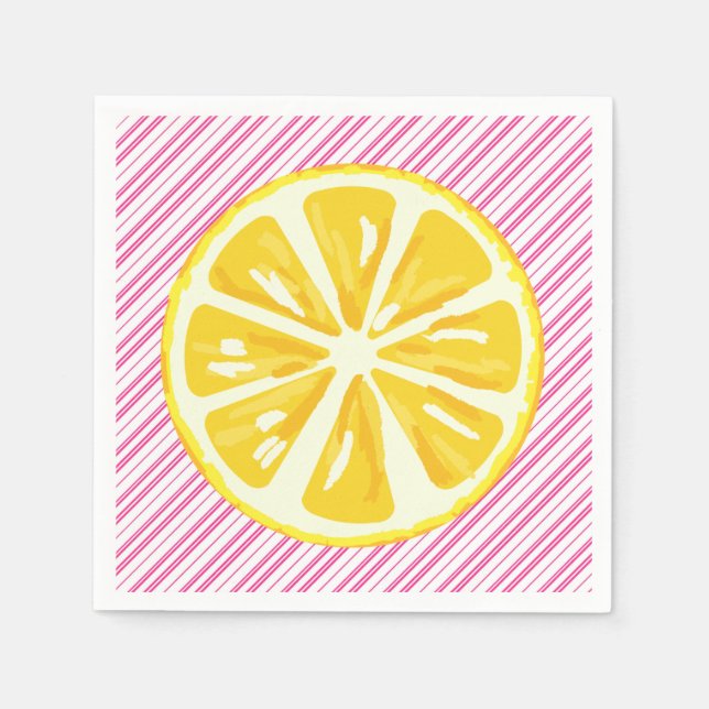 Guardanapo De Papel Lemonade Stand Birthday Paper Napkin (Frente)