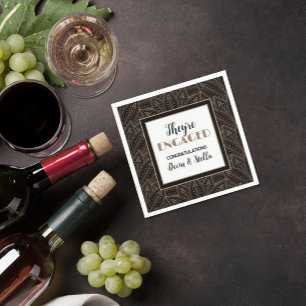 Guardanapo De Papel Lenços de festa de noivado elegantes