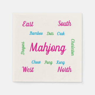Guardanapo De Papel Lenços de mahjong fofos