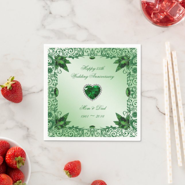 Guardanapo De Papel Lenços de papel elegantes para 55º aniversário de  (Insitu)