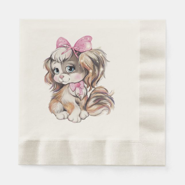 Guardanapo De Papel Lenços para Cachorrinhos (Frente)