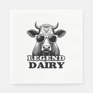 Guardanapo De Papel Lenda Laticínio Fazendeiro Engraçado Vaca Piada Gr