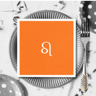 Guardanapo De Papel Leo zodiac - laranja neon