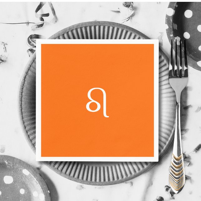 Guardanapo De Papel Leo zodiac - laranja neon (Criador carregado)