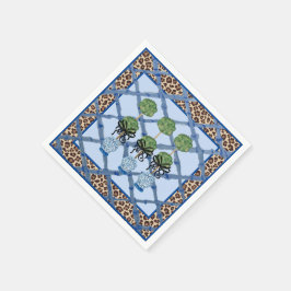 Guardanapo De Papel Leopard Bamboo Chinoiserie Ginger Jar Paper