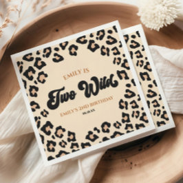 Guardanapo De Papel Leopard Cheetah Impressão dois Partido segundo ani