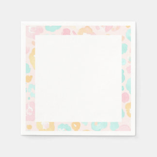 Guardanapo De Papel Leopard Water Color Wedding and Party Paper Napkin