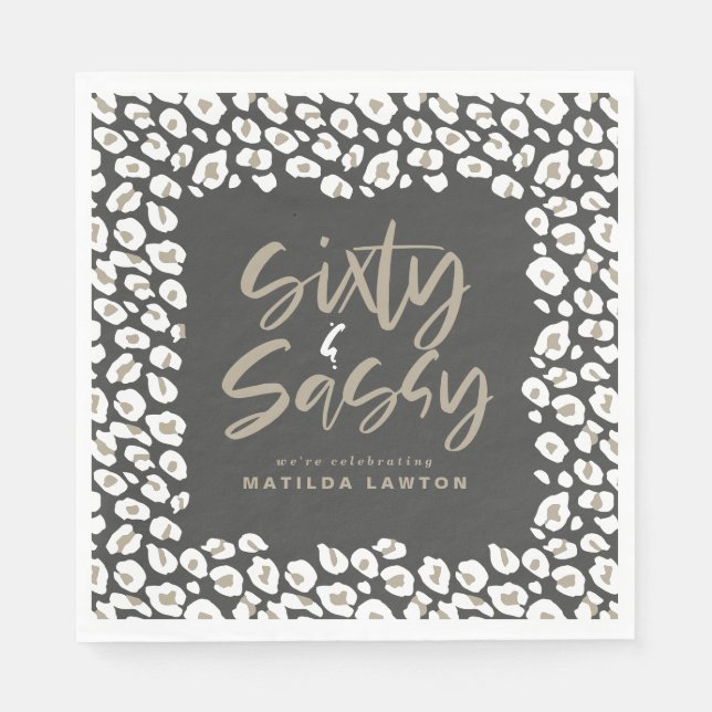 Guardanapo De Papel Leopardo 60 e moderno partido sassaz (Frente)