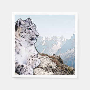 Guardanapo De Papel Leopardo de neve