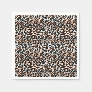 Guardanapo De Papel leopardo, elegante, manchado, marrom, bege, pele,