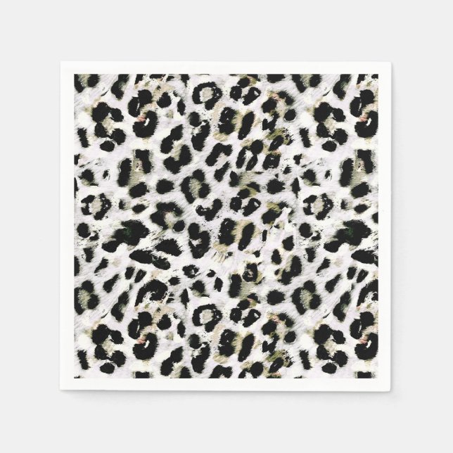 Guardanapo De Papel Leopardo - impressão de animais com impressão (Frente)