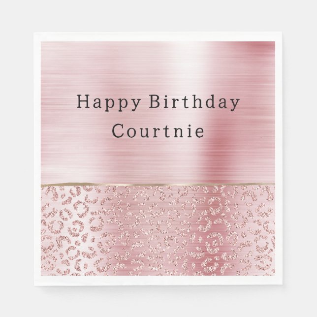 Guardanapo De Papel Leopardo-Leopardo-Glama-Rosa-Blush (Frente)