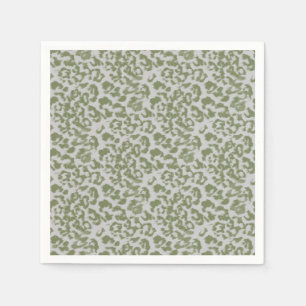 Guardanapo De Papel Leopardo manchado cinza oliva