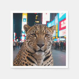 Guardanapo De Papel Leopardo na Times Square