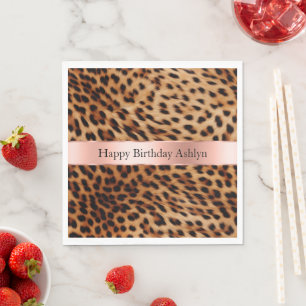 Guardanapo De Papel Leopardo Rosa cor-de-rosa Nome da fita