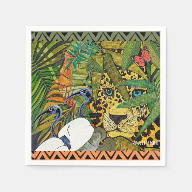 Guardanapo De Papel Leopardo Sagrado (Frente)