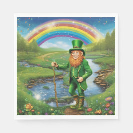 Guardanapo De Papel Leprechaun Rainbow