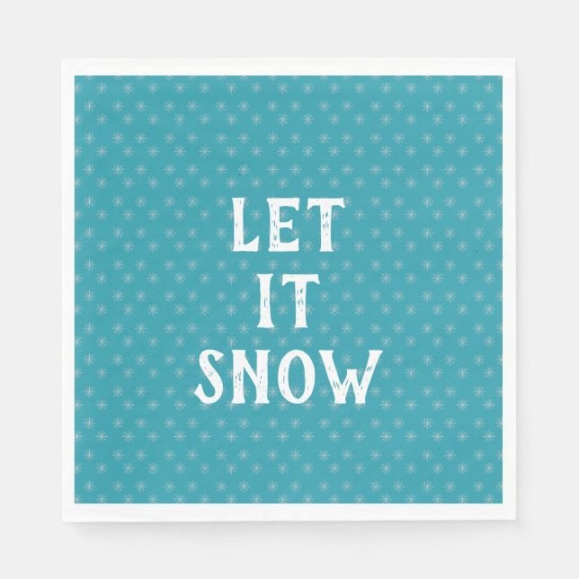 Guardanapo De Papel Let It Snow, Snowflake  (Frente)