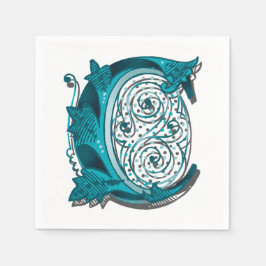 Guardanapo De Papel Letra "C" bordado elegante