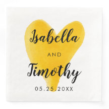 Letra de Mão de Casamento por Aquarela com Coração