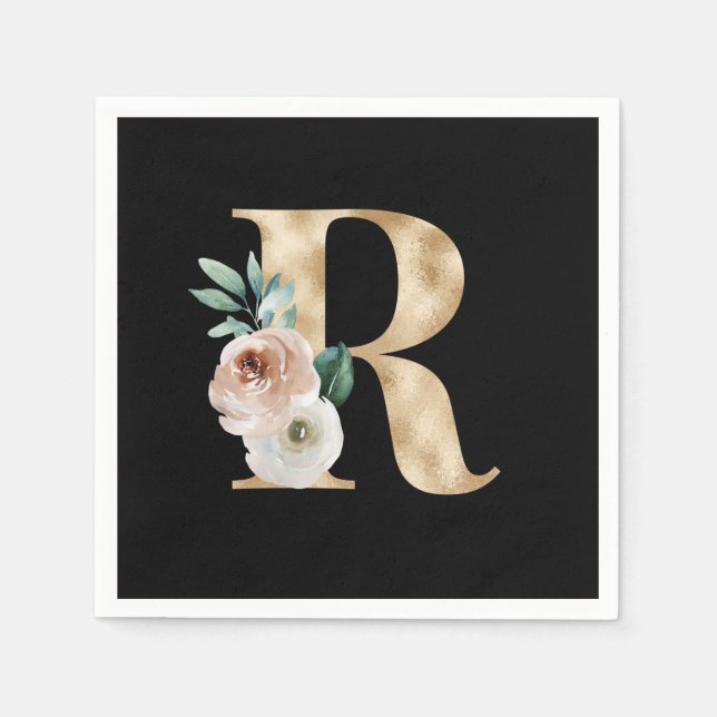 Guardanapo De Papel Letra R das iniciais dos dias feriados (Frente)