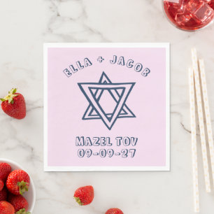 Guardanapo De Papel LETRAS DE DESTAQUE - Casamento Judaico Personaliza