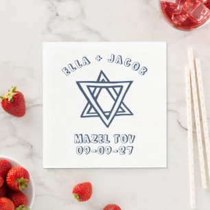 Guardanapo De Papel LETRAS DE DESTAQUE - Casamento Judaico Personaliza