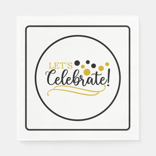 Guardanapo De Papel Lets Celebrate  (Frente)