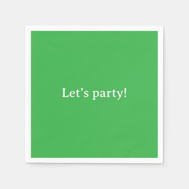 Guardanapo De Papel 'Let's Party' Vibrant Birthday Holiday Graduations (Frente)