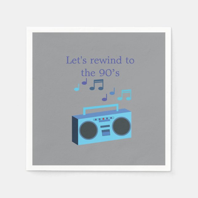 Guardanapo De Papel Let's rewind to the 90's (Frente)