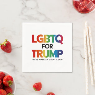 GUARDANAPO DE PAPEL LGBTQ PARA TRUMP GAY LÉSBICA PARA TRUMP 2024 