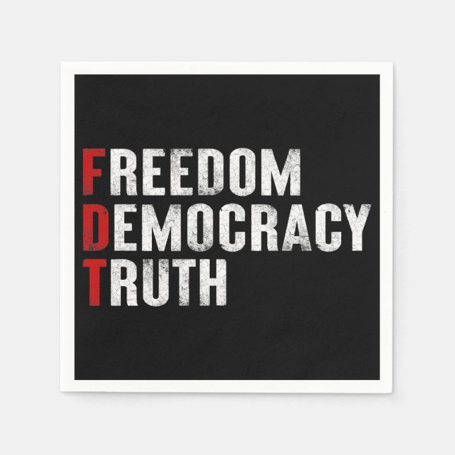 Guardanapo De Papel Liberdade Democracia Verdade (Frente)