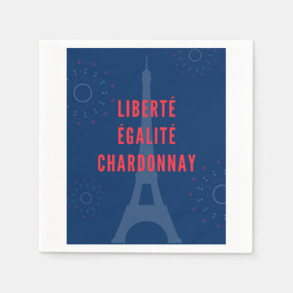 Guardanapo De Papel Liberté Égalité Chardonnay Engraçado Torre Eiffel