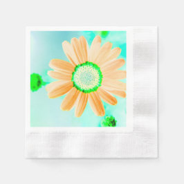 Guardanapo De Papel Light Orange Fantasy Daisy Paper Napkin