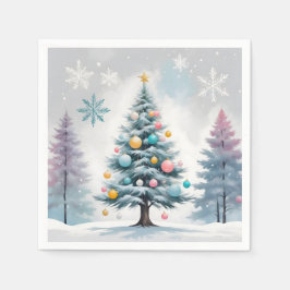 Guardanapo De Papel Light Pastel Christmas Tree Blue-Lilac | Ornaments