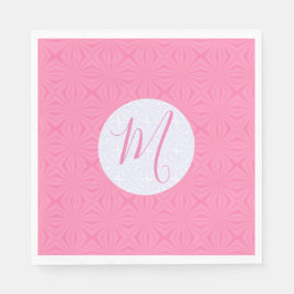 Guardanapo De Papel Light Pink Squiggly Squares Personalized Party