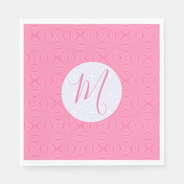 Guardanapo De Papel Light Pink Squiggly Squares Personalized Party (Frente)