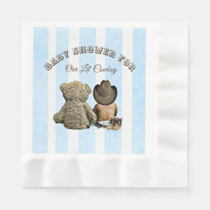 Guardanapo De Papel Lil Cowboy e Chá de fraldas do Urso Teddy Napkins
