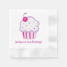 Guardanapo De Papel Lil Cupcake Girl Birthday Napkins