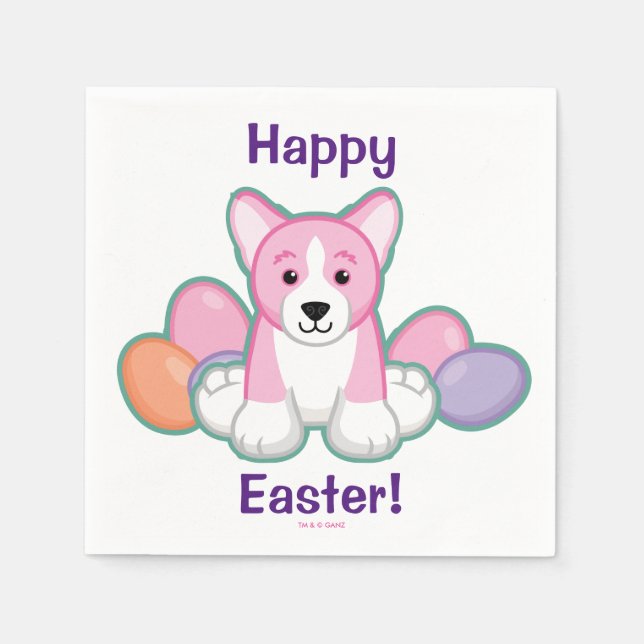 Guardanapo De Papel Lil Primavera Corgi Pattern (Frente)