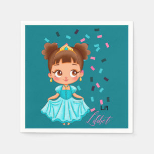 Guardanapo De Papel Li'L Princess LILIBET Turquoise Bonito Girly Gift
