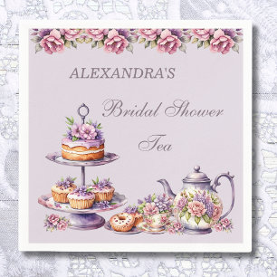 Guardanapo De Papel Lilac Blush Floral Chá de panela do Partido Tea Fl