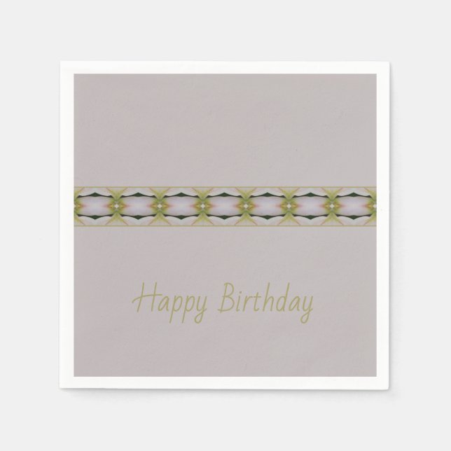 Guardanapo De Papel Lilac Com Verde E Taupe (Frente)